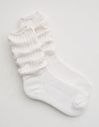Aerie Marled Slouchy Socks - Cream