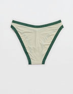 SMOOTHEZ Microfiber Lace Bikini Underwear - Green Sheen