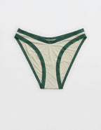 SMOOTHEZ Microfiber Lace Bikini Underwear - Green Sheen