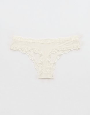 Superchill Modal Lace Thong Underwear - Soft Muslin