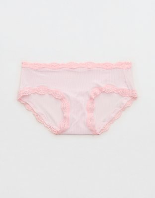 Superchill Modal Lace Boybrief Underwear - Pink Petal