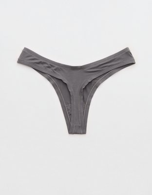 Superchill Modal Thong Underwear - Shell Gray