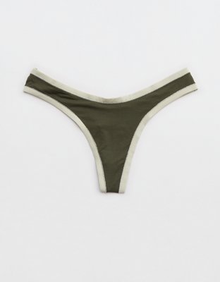 Superchill Modal Thong Underwear - Festive Olive