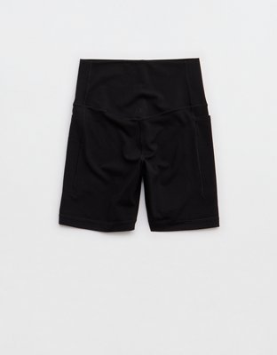 OFFLINE By Aerie Real Me XTRA High Waisted 5" Pocket Bike Short - True Black