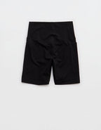 OFFLINE By Aerie Real Me XTRA High Waisted 5" Pocket Bike Short - True Black