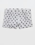 OVERSLEPT by Aerie Real Soft® Ribbed Boxer - Light Heather Gray