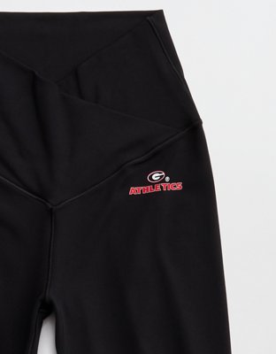 Georgia Bulldogs OFFLINE By Aerie Crossover Flare Legging - True Black