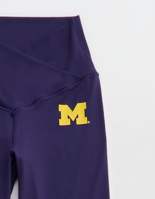 Michigan Wolverines OFFLINE By Aerie Crossover Flare Legging - Classic Navy