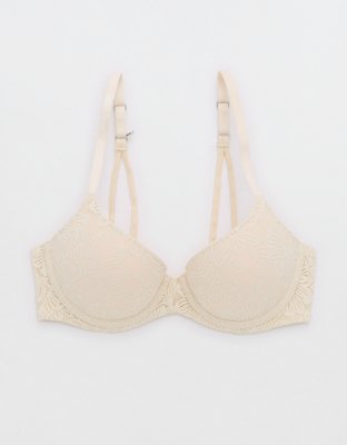 Sunnie Bloom Lace Demi Push Up Bra - Vintage Vanilla