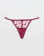 Show Off Embroidery String Thong Underwear - Autumn Jam
