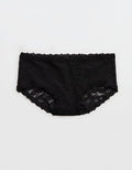 Show Off Vintage Lace Boybrief Underwear - True Black