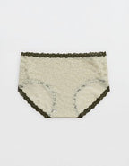 Show Off Vintage Lace Boybrief Underwear - Green Sheen