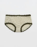 Show Off Vintage Lace Boybrief Underwear - Green Sheen