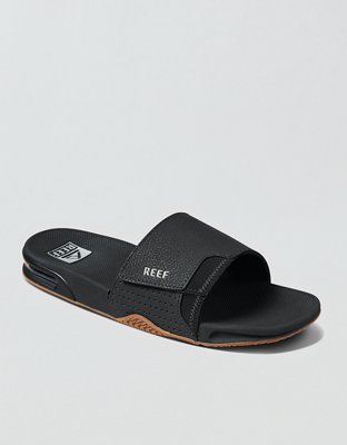 Reef Men's Fanning Slide Sandal - Black