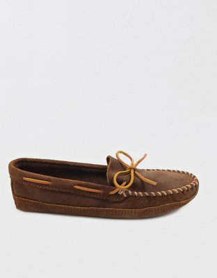Minnetonka Double Bottom Softsole Moccasin - Brown