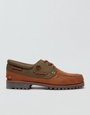 Timberland® Authentic 3-Eye Lug Handsewn Boat Shoe - Medium Brown