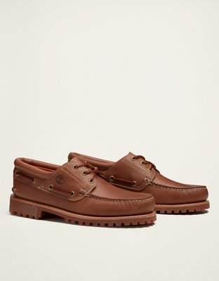 Timberland® Authentic 3-Eye Lug Handsewn Boat Shoe - Brown