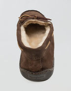 Minnetonka Pile-Lined Hardsole Slipper - Chocolate