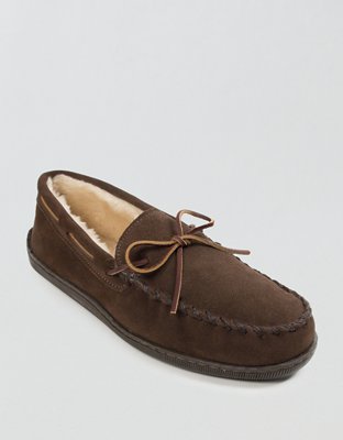 Minnetonka Pile-Lined Hardsole Slipper - Chocolate