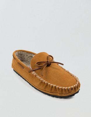 Minnetonka Casey Moccasin Slipper - Tan