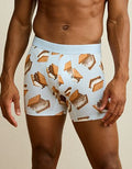 AEO Men's Food 4.5" Ultra Soft Boxer Brief - Light Blue