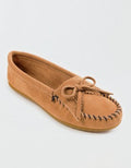 Minnetonka Women's Kilty Hardsole Moccasin - Taupe