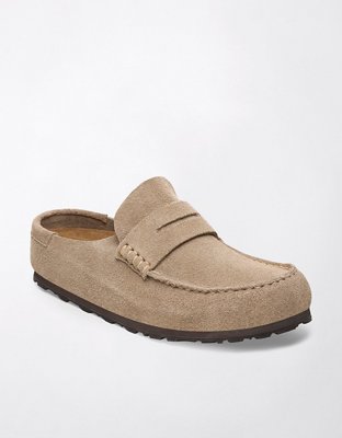 Birkenstock Naples Suede Clog - Taupe