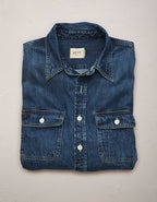 AE77 Premium Denim Workshirt - Medium Wash