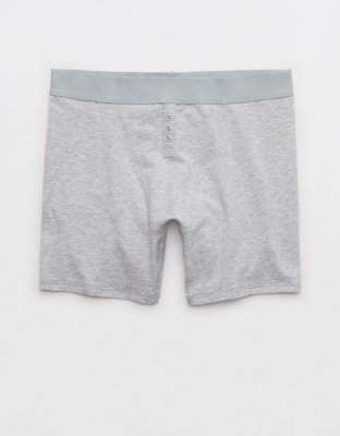 Superchill Cotton High Waisted Boyshort Underwear - Medium Heather Gray