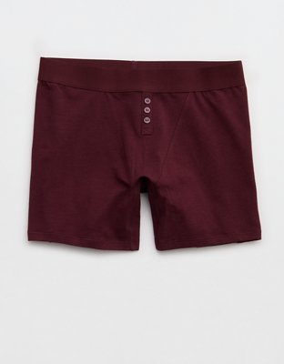 Superchill Cotton High Waisted Boyshort Underwear - Royal Berry