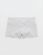 Superchill Cotton High Rise Boyshort Underwear - Light Heather Gray