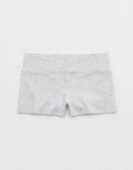 Superchill Cotton High Rise Boyshort Underwear - Light Heather Gray