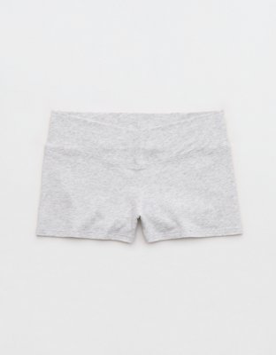 Superchill Cotton High Rise Boyshort Underwear - Light Heather Gray