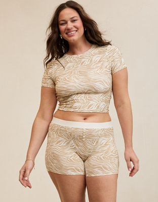 Superchill Cotton High Waisted Boyshort Underwear - Toasted Almond