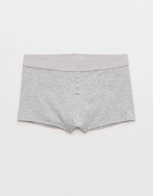 Superchill Cotton Rib Shortie Underwear - Medium Heather Gray