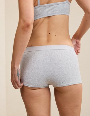 Superchill Cotton Rib Shortie Underwear - Medium Heather Gray