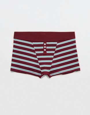 Superchill Cotton Rib Shortie Underwear - Deep Ruby
