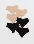 SMOOTHEZ No Show Cheeky Underwear 6-Pack - Multi