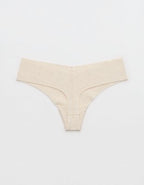 Superchill No Show Cotton Thong Underwear - Heather Frost