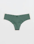 Superchill No Show Cotton Thong Underwear - Rugged Green
