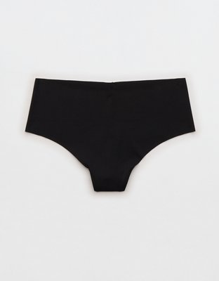 SMOOTHEZ No Show Mid Rise Thong Underwear - True Black