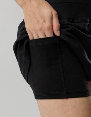 OFFLINE By Aerie The Hugger Drawcord Mini Skort - True Black