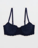 Show Off Vintage Lace Lightly Lined Balconette Bra - Navy