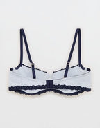 Show Off Vintage Lace Lightly Lined Balconette Bra - Misty Sky