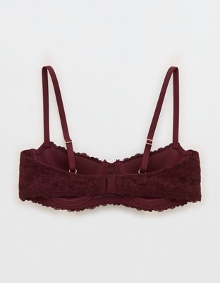 Show Off Vintage Lace Lightly Lined Balconette Bra - Royal Berry