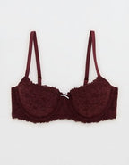 Show Off Vintage Lace Lightly Lined Balconette Bra - Royal Berry
