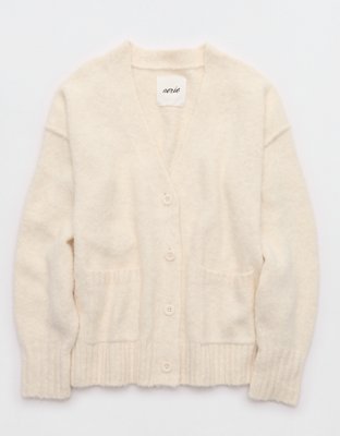 Aerie Oversized Grandpa Cardigan - Heather Frost