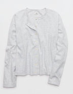 Aerie Sunday Soft Cardigan - Light Heather Gray