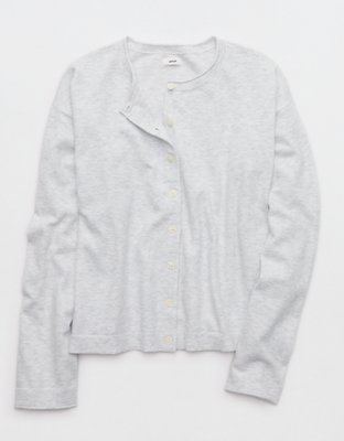 Aerie Sunday Soft Cardigan - Light Heather Gray