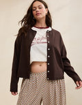 Aerie Sunday Soft Cardigan - Deep Earth